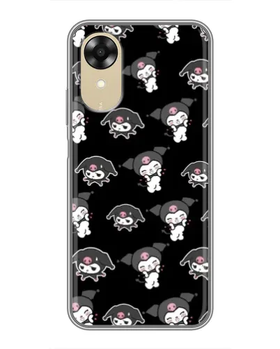Чехол для OPPO A17k с картинкой «Черный паттерн Kuromi» Чехол для OPPO A17k с картинкой «Черный паттерн Kuromi»