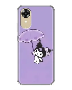 Чехол для OPPO A17k с картинкой «Kuromi с зонтиком»