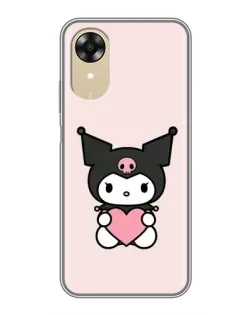 Чехол для OPPO A17k с картинкой «Kuromi и сердце»