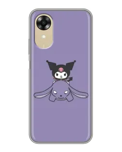 Чехол для OPPO A17k с картинкой «Kuromi на лиловом фоне»