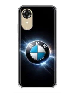 Чехол для OPPO A17k с картинкой «BMW — неоновое сияние»