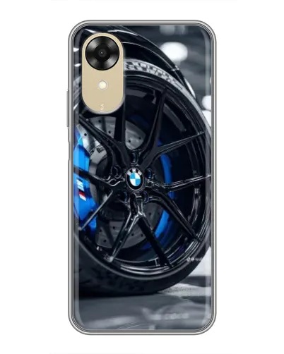 Чехол для OPPO A17k с картинкой «Колесо BMW вблизи»