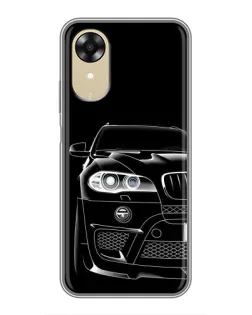 Чехол для OPPO A17k с картинкой «Темный силуэт BMW»