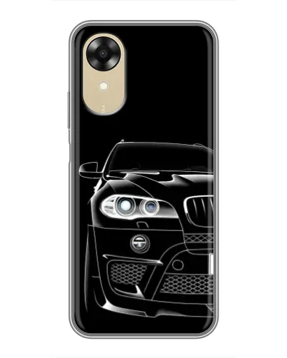 Чехол для OPPO A17k с картинкой «Темный силуэт BMW»