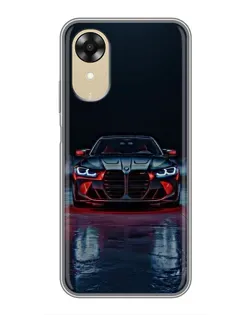 Чехол для OPPO A17k с картинкой «BMW на мокрой дороге»
