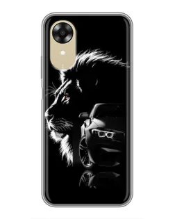 Чехол для OPPO A17k с картинкой «BMW и лев»