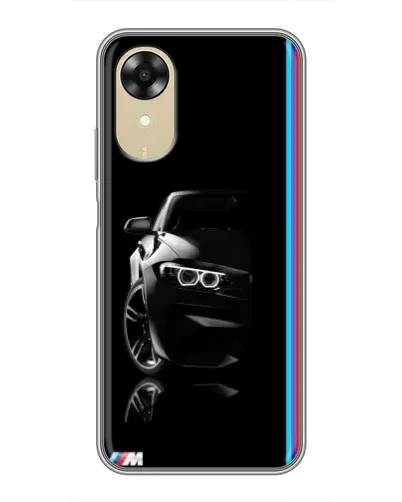 Чехол для OPPO A17k с картинкой «Силуэт BMW в темноте»