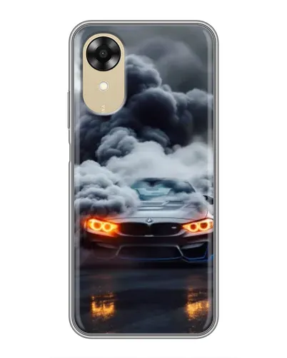 Чехол для OPPO A17k с картинкой «BMW в дыму»