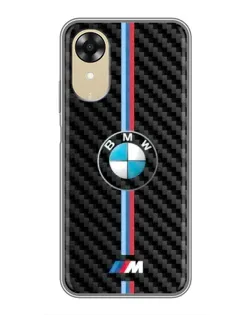Чехол для OPPO A17k с картинкой «Эмблема BMW и карбон»