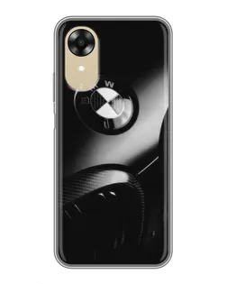 Чехол для OPPO A17k с картинкой «Эмблема BMW — макро»
