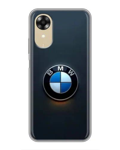 Чехол для OPPO A17k с картинкой «Логотип BMW — минимализм»