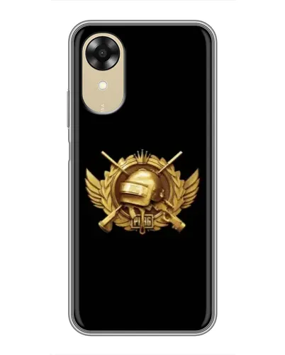 Чехол для OPPO A17k с картинкой «PUBG — оранжевый градиент»