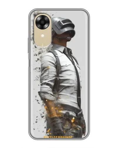 Чехол для OPPO A17k с картинкой «PUBG — боец в пыли»