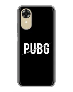 Чехол для OPPO A17k с картинкой «PUBG — белый логотип»