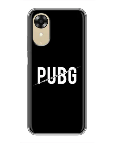 Чехол для OPPO A17k с картинкой «PUBG — белый логотип»