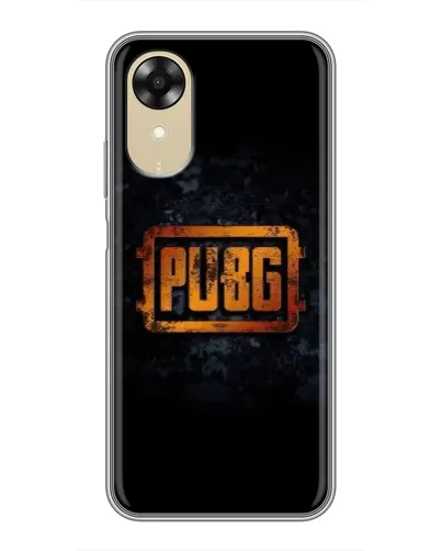 Чехол для OPPO A17k с картинкой «PUBG — золотой логотип»
