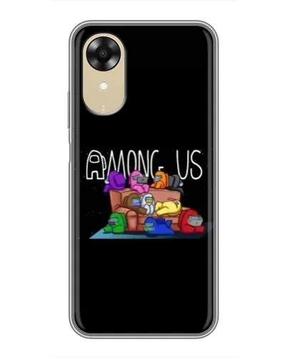 Чехол для OPPO A17k с картинкой «Логотип Among Us»