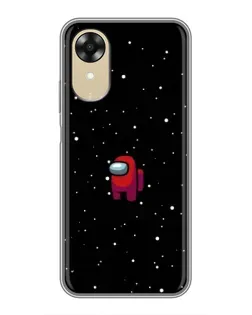 Чехол для OPPO A17k с картинкой «Красный Among Us»