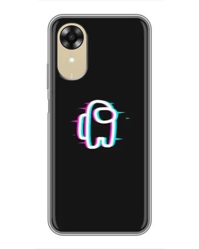 Чехол для OPPO A17k с картинкой «Among Us неон»