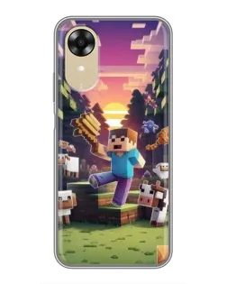 Чехол для OPPO A17k с картинкой «Стив на ферме» Чехол для OPPO A17k с картинкой «Стив на ферме»