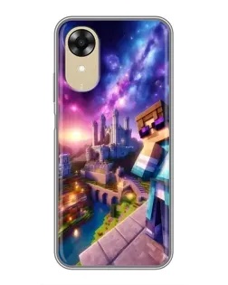 Чехол для OPPO A17k с картинкой «Стив и космос» Чехол для OPPO A17k с картинкой «Стив и космос»