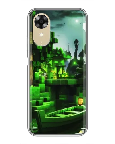 Чехол для OPPO A17k с картинкой «Minecraft лесной пейзаж»