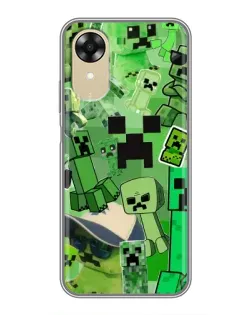 Чехол для OPPO A17k с картинкой «Криперы Minecraft» Чехол для OPPO A17k с картинкой «Криперы Minecraft»
