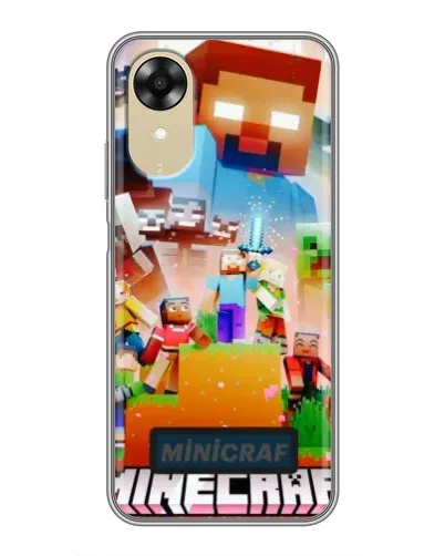 Чехол для OPPO A17k с картинкой «Minecraft герои игры»
