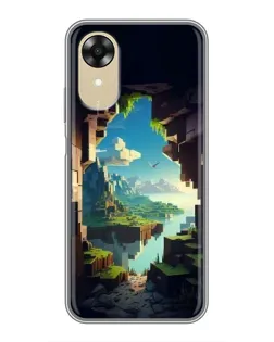 Чехол для OPPO A17k с картинкой «Вид из пещеры»
