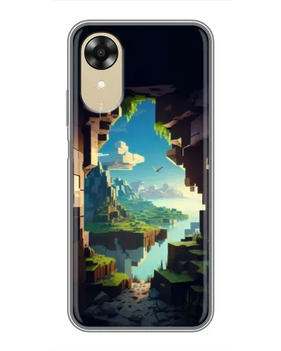 Чехол для OPPO A17k с картинкой «Вид из пещеры»