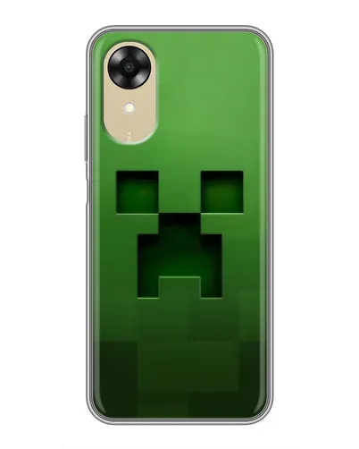 Чехол для OPPO A17k с картинкой «Крипер микро-дизайн»