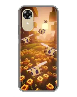 Чехол для OPPO A17k с картинкой «Поле подсолнухов»