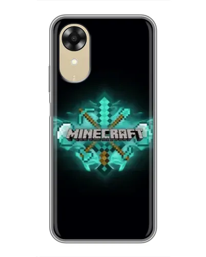 Чехол для OPPO A17k с картинкой «Minecraft Diamond лого»