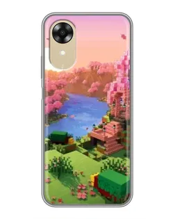 Чехол для OPPO A17k с картинкой «Розовое дерево Minecraft»