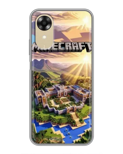 Чехол для OPPO A17k с картинкой «Minecraft панорама»