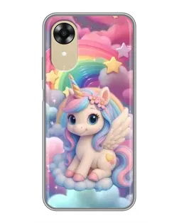 Чехол для OPPO A17k с картинкой «Маленький единорог»