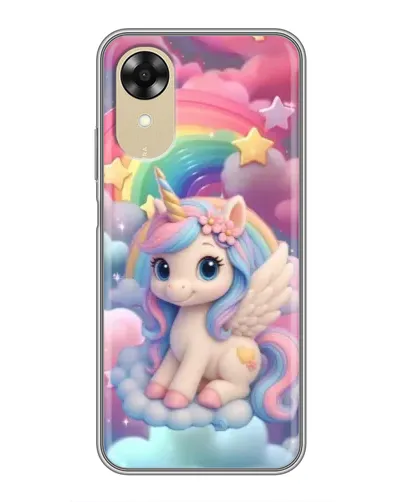 Чехол для OPPO A17k с картинкой «Маленький единорог»