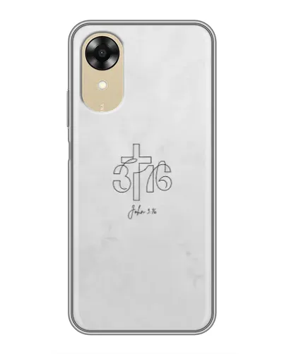 Чехол для OPPO A17k с картинкой «Иоанна 3:16 Крест»