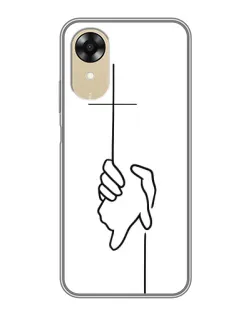 Чохол для OPPO A17k з картинкою «Рука тримає»