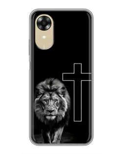 Чохол для OPPO A17k з картинкою «Лев та Хрест»