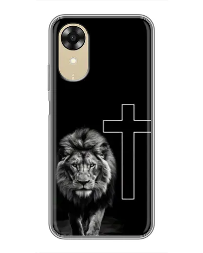 Чехол для OPPO A17k с картинкой «Лев и Крест»