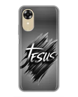 Чехол для OPPO A17k с картинкой «Надпись Jesus Graffiti»
