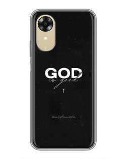 Чехол для OPPO A17k с картинкой «GOD — Бог над всем»