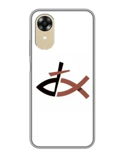 Чехол для OPPO A17k с картинкой «Рыба и крест»