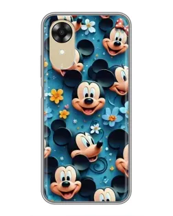 Чехол для OPPO A17k с картинкой «Паттерн Микки и Минни»