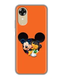 Чехол для OPPO A17k с картинкой «Сердце Микки Минни»