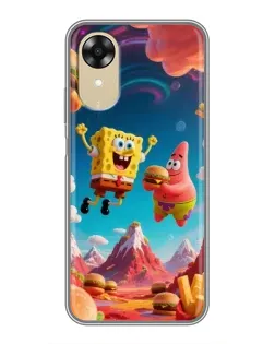 Чехол для OPPO A17k с картинкой «Космический фастфуд»