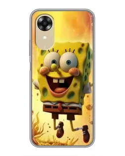 Чехол для OPPO A17k с картинкой «Губка Боб прыгает»
