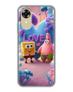 Чехол для OPPO A17k с картинкой «Губка Боб Патрик»