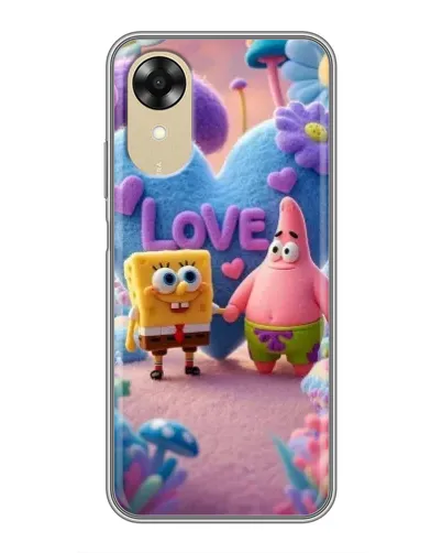 Чехол для OPPO A17k с картинкой «Губка Боб Патрик»